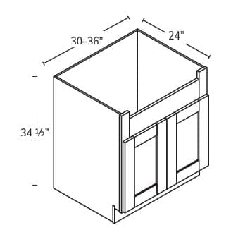 Vista White Shaker - FSB36B